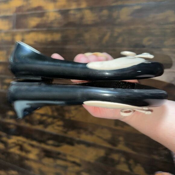 Melissa nude & black jelly rubber size 7 Divine ballet flats - Picture 6 of 7